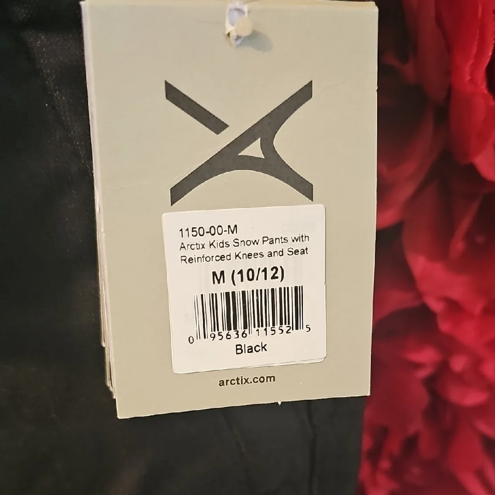Arctix NWT Black Snow Pants Size Medium 10/12